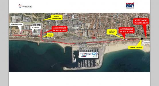 Afectacions al Port de Mataró per la Mataró Run Festival del proper 22 de març